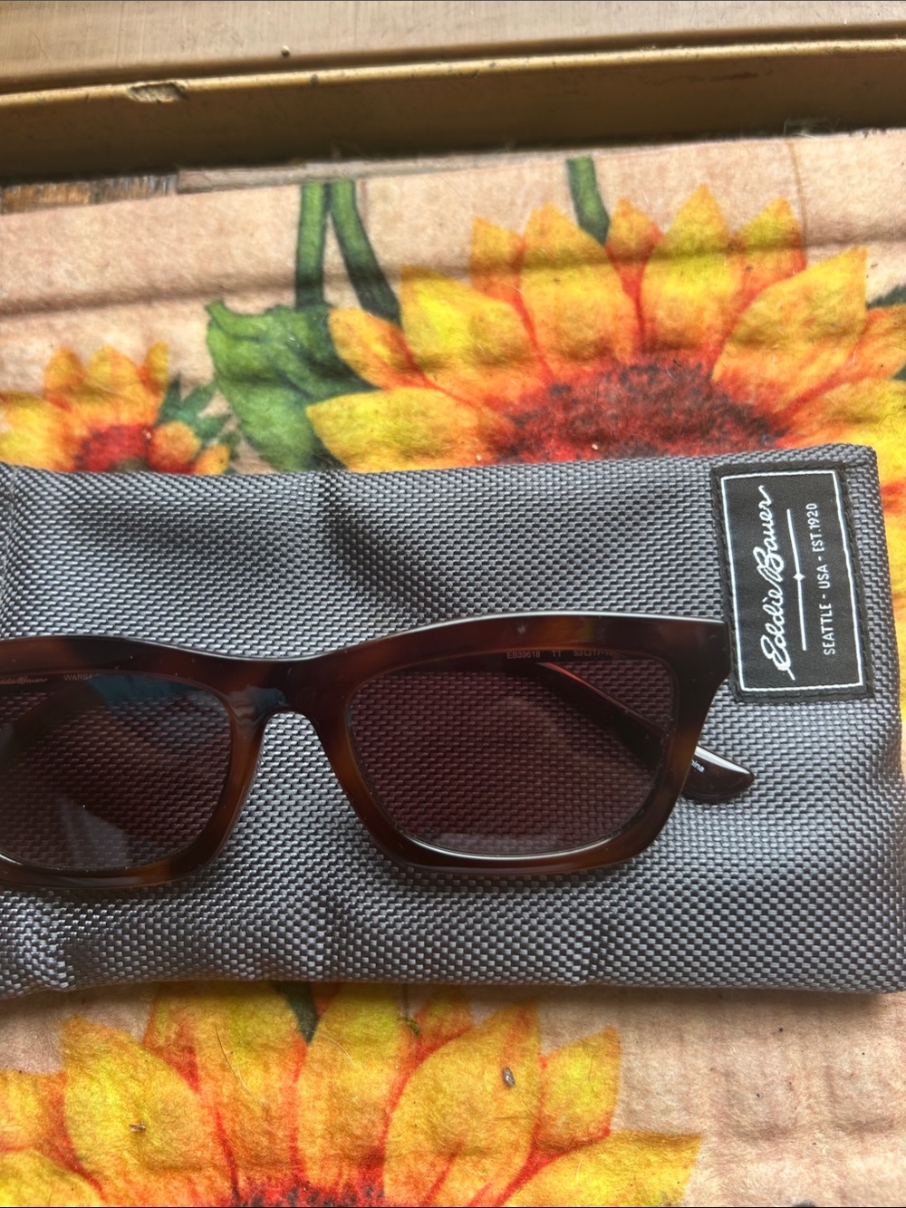 Eddie Bauer Tortoiseshell Frame Sunglasses with Brown Lenses
